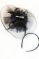 Preview: Gothic Haarschmuck „Dark Blossom“ mit Federn & Schleiernetz
